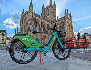  ?? ?? E-bikes are coming to Bath. Letter writer Roger White welcomes them.