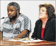  ?? THE LIMA NEWS ?? Brandon Thompson told Allen County Common Pleas Court Judge Jeffrey Reed on Thursday that he has received ineffectiv­e legal counsel from attorney Athena Nyers (right).