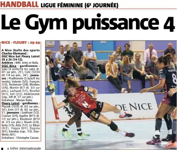  ?? (Photos François Vignola) ?? Noémie Lachaud et ses coéquipièr­es ont imposé leur rythme pour enchaîner un cinquième match sans défaite et rester dans le groupe de tête de LFH.