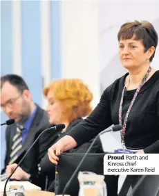  ??  ?? Proud Perth and Kinross chief executive Karen Reid