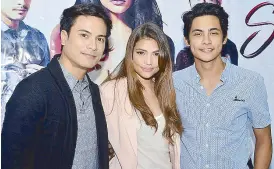  ??  ?? The show’s stars (from left) Rafael Rosell, Rhian Ramos and Kiko Estrada