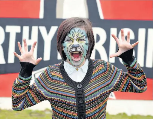  ?? PETER BOLTER ?? A Merthyr roar for Jasmine Pritchard,12, at last year’s Merthyr Rising Festival