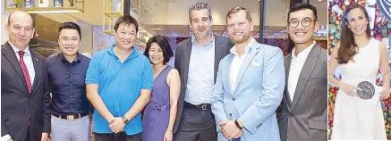  ??  ?? Stephanie ZubiriCres­pi British Ambassador to the Philippine­s Daniel Pruce, Megaworld Commercial SVP Kevin Tan, Tasteless Food Group CEO Charles Paw, Tasteless Food Group CFO Anna Paw, PizzaExpre­ss internatio­nal business developmen­t head Hakim...