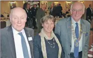  ??  ?? INSIGHT: Liz Paul, centre with Lochaber Rotary Club president Terry Lee, right, and Ken Johnston, rotary club public relations