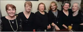  ??  ?? Joan O’Connell, Rathcoole; Nora Horgan, Kilcorney; Maria Murphy, Breeda Cronin, Mairead Moynihan and Mary O’Mahony, Millstreet enjoyed the night.