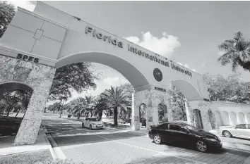  ?? HECTOR GABINO El Nuevo Herald ?? File photo of an entrance way to Florida Internatio­nal University.