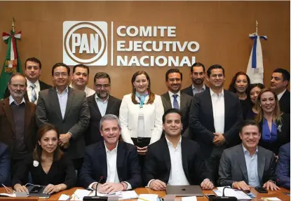  ?? ESPECIAL ?? Comité Ejecutivo Nacional del PAN, respalda a Martha Erika.