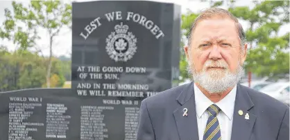  ?? JIM DAY/THE GUARDIAN ?? Dave Howatt, vice-president of the P.E.I. Royal Canadian Legion Provincial Command, says a new OSI satellite service site coming to Stratford will be a great asset to veterans. The site will provide specialize­d, evidence-based assessment, treatment and support services for operationa­l stress injuries for veterans as well as members of the Canadian Armed Forces and RCMP.