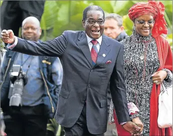  ?? Picture: GALLO IMAGES ?? GOING OUT IN STYLE: Former president of Zimbabwe Robert Mugabe and his wife Grace are set to enjoy a privileged retirement, the details of which are set out in a new government gazette