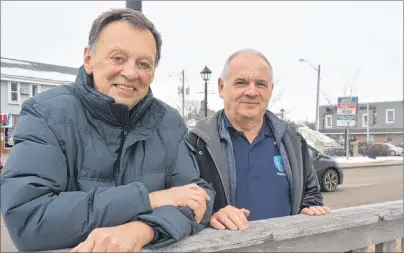  ?? COLIN MACLEAN/JOURNAL PIONEER ?? Théodore Thériault, left, and Gabriel Arsenault are two of 10 remaining members of the Club Richelieu Évangéline, a francophon­e community service club dedicated to supporting youth. The club’s membership has been dwindling in recent years, but the...