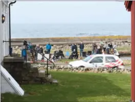  ?? ?? Lasse Andresen og Ludvig Lund fra Larvik passerer Jøllestø.