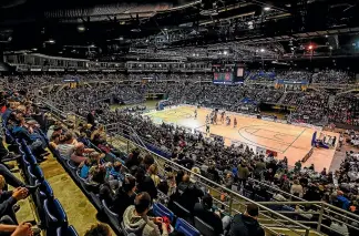  ?? PHOTOSPORT ?? A 6000-strong NBL-record crowd attended the Canterbury Rams game against the Wellington Saints at Christchur­ch’s Horncastle Arena on June 8.