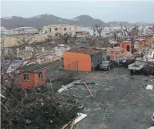  ?? COURTESY OF ALEC RANIWSKY ?? Destructio­n from Hurricane Irma near the American University of the Caribbean School of Medicine on the island of St. Martin. Canadians reported trouble getting off the island.