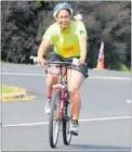  ?? PICTURE / FILE ?? Rhonda Raharuhi Martin takes part in the cycle leg of the 2012 Wahine Tryathlon.