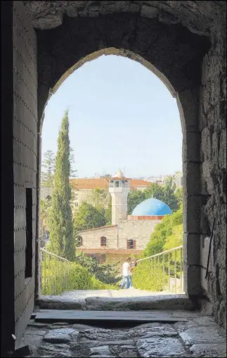  ??  ?? The view of Byblos, Lebanon, one of the oldest continuous­ly inhabited cities in the world, from inside Byblos Castle.