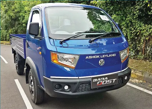  ??  ?? Introduced in two variants, i3 and i4 with segment leading payload capacities of 1860 and 1405 kgs, the Ashok Leyland Bada Dost has highlighte­d the segment’s ability to evolve and innovate.