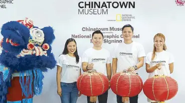  ??  ?? Megaworld Lifestyle Malls and the National Geographic Channel are working together for the developmen­t of the country’s first Chinatown Museum. In photo are Tefel Pesigan-Valentino, SAVP and head of marketing and business developmen­t, Megaworld...