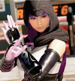  ??  ?? Above Ayane returns with a cool new look but keeping things as punk and pink as ever. She’s a joy to play, with fast swift attacks to bamboozle opponents.