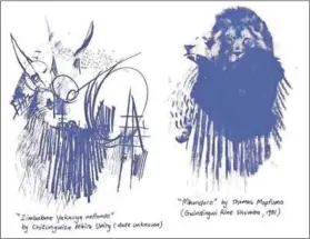  ??  ?? Of totems, history and politics: As a way of expanding the understand­ing of the symbolism behind totems, Robert Machiri and Mike Mavura marry them to music