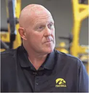  ?? DAVID SCRIVNER/IOWA CITY PRESS-CITIZEN ?? Iowa’s Chris Doyle is earning $725,000, tops this season for strength coaches in the Football Bowl Subdivisio­n.