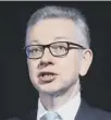  ??  ?? 0 Michael Gove hit out at the £30,000 threshold