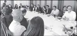 ??  ?? Business organizati­ons who are now part of the Pilipinas Angat Lahat Alliance discussed programs for stronger money, market and mentorship for MSMEs.