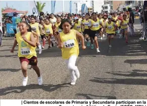  ??  ?? | Cientos de escolares de Primaria y Secundaria participan en la Competenci­a Atlética de Engie (FOTO: MPI) |