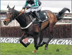  ??  ?? BACK FOR MORE: Altior lands the Arkle at last year’s Festival