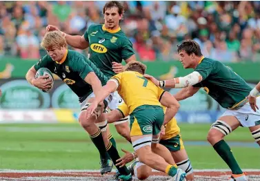  ?? GETTY IMAGES ?? Pieter-Steph du Toit has impressed as a ball carrier for the Springboks. The in-form back-rower says he is looking forward to this weekend’s clash with the All Blacks.