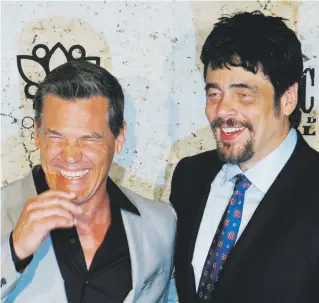  ?? Ap / berenice bautista ?? Josh Brolin y Benicio del Toro presentaro­n la película “Sicario: Día del Soldado” en la Ciudad de México.
