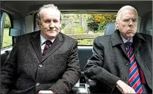  ??  ?? Sinn Fein member Martin McGuinness (Colm Meaney) and Protestant pastor the Rev. Ian Paisley brokered an unlikely peace for Northern Ireland in 2007. The story is told in Nick Hamm’s The Journey, now streaming on Netflix.