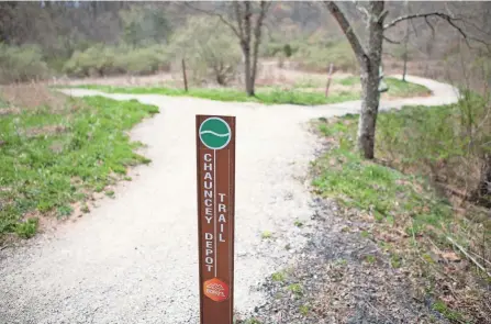 ?? ADAM CAIRNS/COLUMBUS DISPATCH ?? The Baileys Trail System in Athens County contains more than 14 miles of gravel and single-track trail through a mix of U.S. Forest Service and private land.