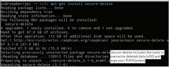  ??  ?? Secure-delete includes the tools to overwrite deleted data (sfill) and wipe your RAM (smem)