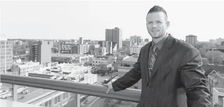  ?? JEAN LEVAC/OTTAWA CITIZEN ?? Jamie Offrey was the first to move into Galleria 2 in November. He’s now waiting to move into a larger unit in the building with a private terrace.