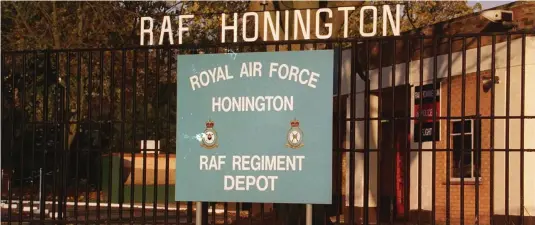  ??  ?? Headquarte­rs: The RAF Regiment, whose members were involved in the incident, is based at Honington in Suffolk