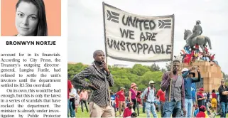  ?? /AFP Photo ?? Angst: AntiZuma protests are showing the public is increasing­ly aware that those in power no longer represent their interests.