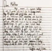  ?? For some, the cafe was a source of comfort:
COURTESY JENNIFER LUDFORD/ ?? A letter from Carson Ludford, a 9-year-old fan of the Nordstrom Marketplac­e Cafe in Norfolk's Macarthur Center.with. There are customers who stalk this man.” —