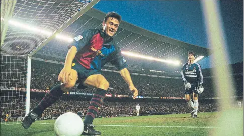  ?? FOTO: PERE PUNTÍ ?? Luis Enrique dejó el Madrid por el Barça, donde fue ídolo durante ocho temporadas como jugador y luego técnico del filial y del primer equipo