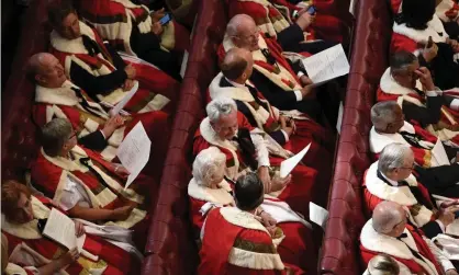  ?? Photograph: Carl Court/PA ?? Peers in the House of Lords at the state opening of parliament in 2017.