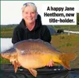 ??  ?? A happy Jane Henthorn, new title-holder.