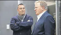  ?? FILE ?? Russell Peters with William Shatner, who plays a billionair­e property developer, in the serial The Indian Detective.