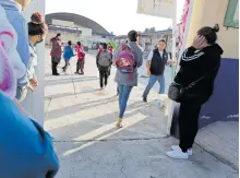  ?? /FABIOLA VÁZQUEZ ?? que resta del ciclo escolar, los alumnos de primaria entrarán a las 8:00 horas