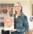  ?? ?? Alison Kendall with a portrait of her father, Al Fairweathe­r, who painted Sean Connery in 1952, before he became famous, left