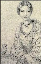  ??  ?? Inseparabl­e: Florence and her owl, drawn by her sister, Parthenope