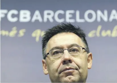  ?? Foto: dpa ?? Der FC Barcelona und Ex-Präsi Josep Maria Bartomeu sind in eine Korruption­saffäre verstrickt.