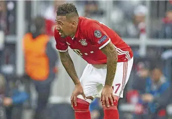  ?? FOTO: IMAGO ?? Weltmeiste­r Jérôme Boateng ist angeschlag­en. Der Einsatz des Münchners im Rückspiel in Madrid ist offen.