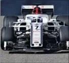  ??  ?? Raikkonen con el Sauber.