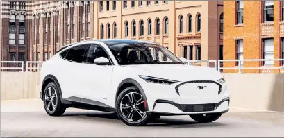  ??  ?? The 2021 Ford Mustang Mach-e Electric SUV. Photo courtesy of Ford Internet Media.