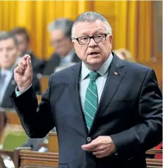  ?? THE CANADIAN PRESS FILES ?? Public Safety Minister Ralph Goodale called the trend outlined in the Statistic Canada figures “deeply troublesom­e.”