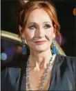  ?? JOEL C RYAN, INVISION/AP ?? Author J.K. Rowling